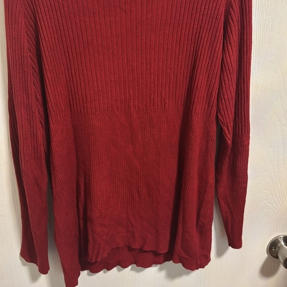 Max Studio MJJP Knit Long Sleeved Casual Red Women’s Sweater 1X Soft Comfortable - Picture 8 of 9